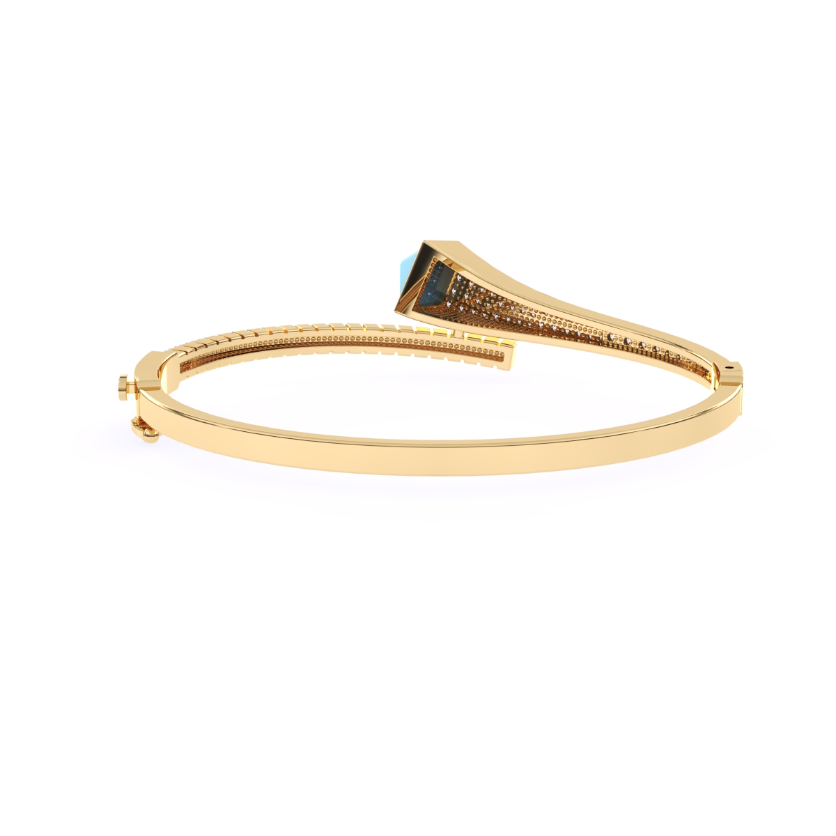 Attractive Pave Diamond Bypass Style Bracelet